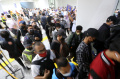 Suasana di Stasiun Manggarai Pascaperubahan Rute Perjalanan KRL