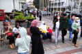 Suasana Jalan Asia Afrika Kota Bandung saat PPKM Level 3