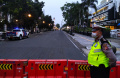 Suasana Jalan Asia Afrika Kota Bandung saat PPKM Level 3