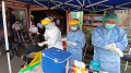 Tes Swab PCR Massal Omicron Pedagang Tangerang
