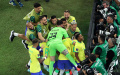 Timnas Brasil Merayakan Gol Pertama  