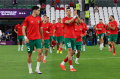 Timnas Maroko Pemanasan Sebelum Bertanding