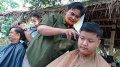 Tukang Pangkas Rambut DKapster Layani Cukur Gratis Anak Panti