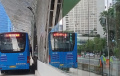 Uji Coba Busway TransJakarta di Halte Bundaran HI Uji Coba Busway TransJakarta di Halte Bundaran HI