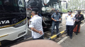 Uji Kelayakan Bus Angkutan Lebaran di Tangerang