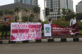 Unjuk Rasa KAMMI Protes Harga Minyak Goreng