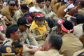 Unjuk Rasa Perangkat Desa di Depan Gedung DPR RI