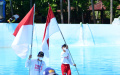 Upacara Kemerdekaan di Tsunami Wisata Hawai Waterpark Malang
