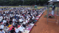 Warga Makassar Salat Idul Adha di Lapangan Karebosi