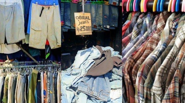 Jenis pakaian bekas yang dijual di Pasar Monza Medan