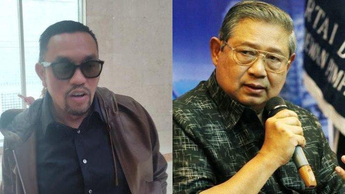 Bendahara Umum Partai Nasdem Ahmad Sahroni (kiri) dan Ketua Majelis Tinggi Partai Demokrat Susilo Bambang Yudhoyono.