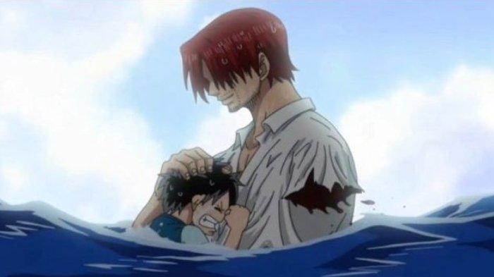 Akagami no Shanks dan Monkey DLuffy dalam One Piece