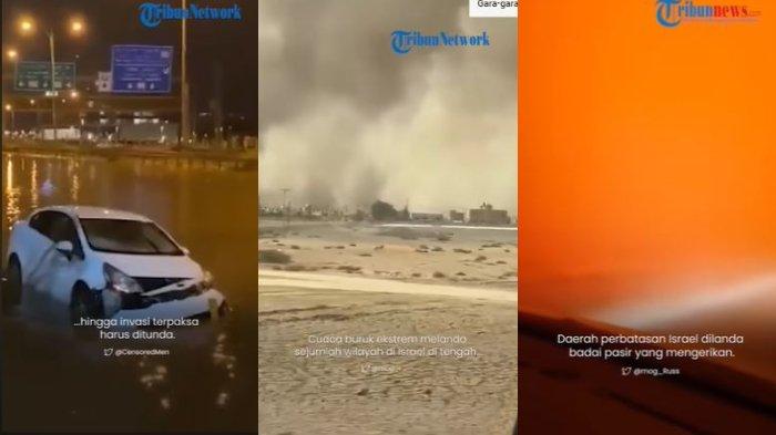 BENCANA Tel Aviv Kena Banjir Parah hingga Badai Pasir Jelang Serangan Darat Israel ke Palestina