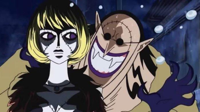 Cindry berdiri di samping Hogback di One Piece.