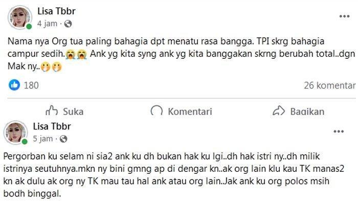Curhatan Lisa, ibu kandung Kevin, pemuda yang menikahi tante-tante usia 41 tahun bernama Mariana