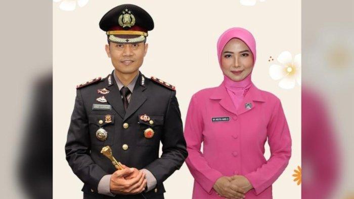 Foto AKBP Andi Supriadi bersama dengan istrinya, Ny. Meita