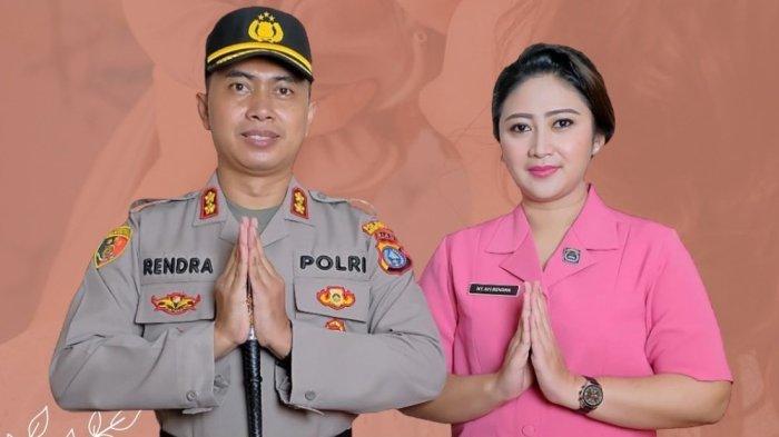 Foto AKBP Rendra Oktha Dinata bersama istri tercinta, Ny. Afi Rendra