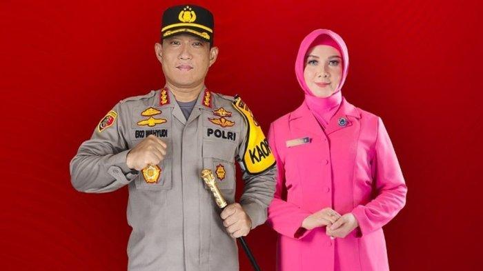 Foto Kombes Eko Wahyudi bersama istri tercinta, Ny. Reni