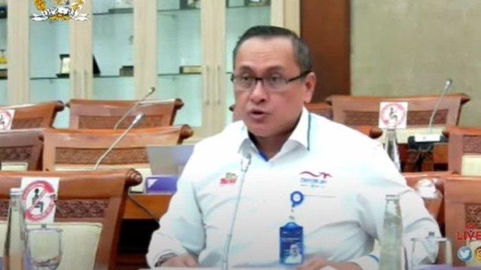 Direktur Utama PT Berdikari Harry Warganegara dalam RDP bersama Komisi VI DPR RI, Senin (5/8/2022).