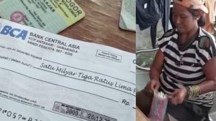 Gelandangan di Bogor punya cek Rp 1,3 miliar.