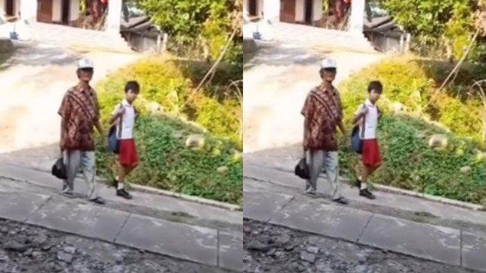 Potret seorang ayah mengantarkan anak ke SLB. Kisahnya pindahkan anak ke SLB padahal sehat ini viral. Rupanya anak sering dibully teman.