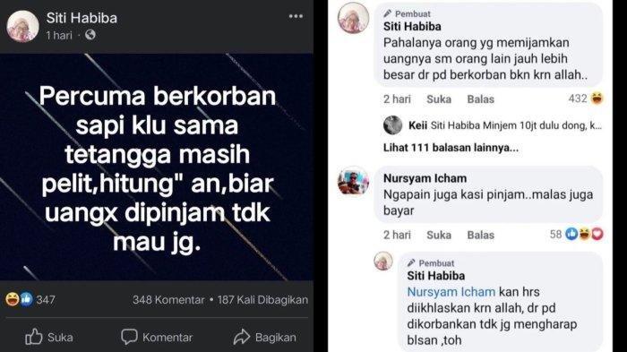 Viral, Status Emak-Emak Kesal Tak Dipinjami Uang Oleh Tetangganya