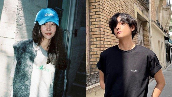 Min Hee Jin (kiri) dikonfirmasi menjadi produser album solo pertama V BTS (kanan).