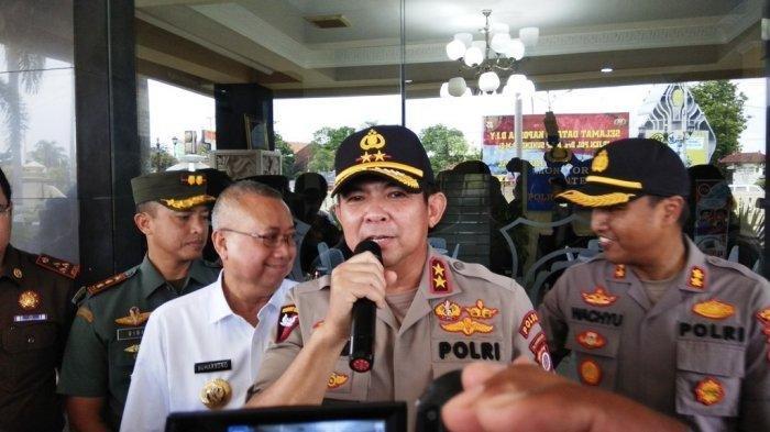 Kapolda DIY Irjen Pol Drs. Asep Suhendar mengunjungi Mapolres Bantul untuk mengecek pengamanan Pilkada 2020, Rabu (12/2/2020).