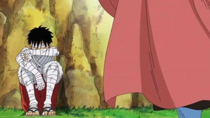 Monkey D Luffy dan Jinbe  dalam One Piece