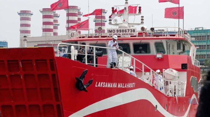 Rumah Sakit Kapal Terapung Laksamana Malahayati diresmikan di Pelabuhan Tanjung Priok, Jakarta Utara, Sabtu (10/6/2023).