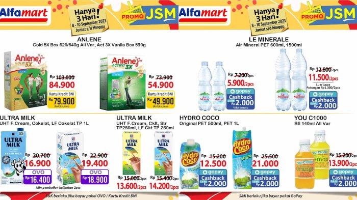Katalog Promo JSM Alfamart Periode September 2023 Lengkap.
Katalog Promo JSM Alfamart 15-17 September 2023: Popok Rp34.900, Minyak Goreng 2L Mulai Rp 30.800