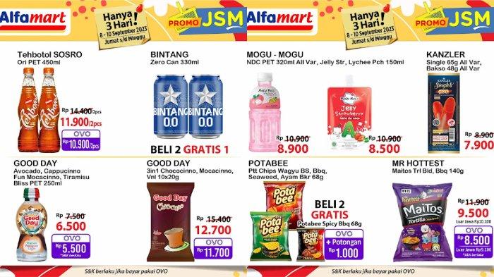 Katalog Promo JSM Alfamart Periode September 2023 Lengkap.
Katalog Promo JSM Alfamart 15-17 September 2023: Popok Rp34.900, Minyak Goreng 2L Mulai Rp 30.800