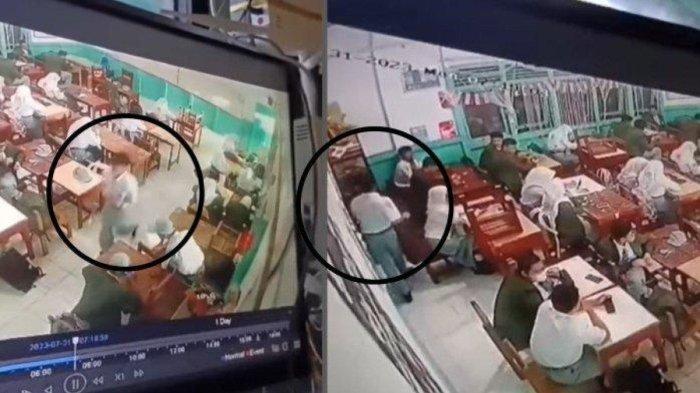 Detik-detik siswa SMA di Banjarmasin tega tusuk temannya sendiri, Senin, (31/7/2023).