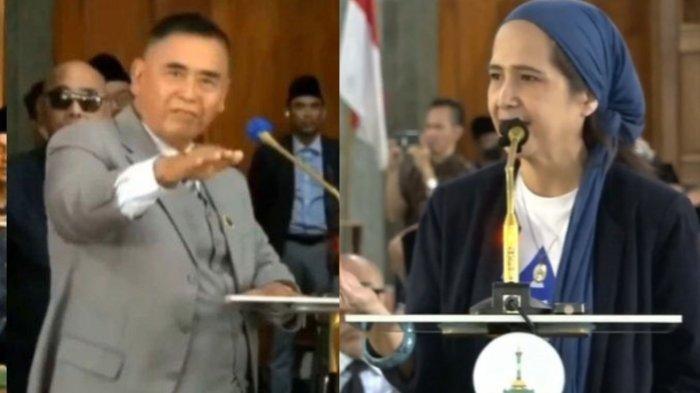 Kolase Panji Gumilang (kiri) dan Monique Rijkers (kanan). Viral Pimpinan Ponpes Al Zaytun Panji Gumilang Undang Aktivis Yahudi di Perayaan Tahun Baru Islam