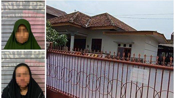 ASN inisial SA (36) dan ibunya SD (64) alias Oma (foto kiri) ditetapkan sebagai tersangka penganiayaan atas laporan dua ART-nya inisial DL dan DA. Kedua tersangka sudah ditahan di Polresta Bandar Lampung pada Jumat (16/5/2023). DL dan DA kerap mengalami penganiayaan fisik selama bekerja di rumah dua tersangka di Sukabumi, Bandar Lampung (foto kanan). Salah satu korban pernah diseret keluar kamar mandi saat masih sabunan.