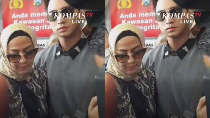 Venna Melinda ditemani Verrell Bramasta tiba di Mapolda Jatim pada Kamis (12/1/2023) pagi.