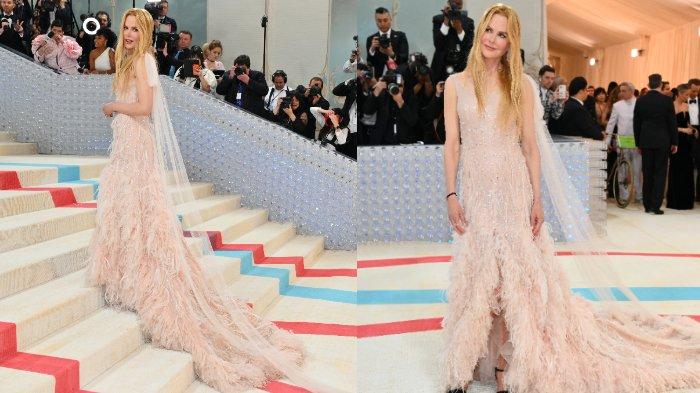 Aktris AS-Australia Nicole Kidman tiba untuk Met Gala 2023 di Metropolitan Museum of Art pada 1 Mei 2023, di New York. Gala mengumpulkan uang untuk Institut Kostum Museum Seni Metropolitan. Tema Gala 2023 adalah 