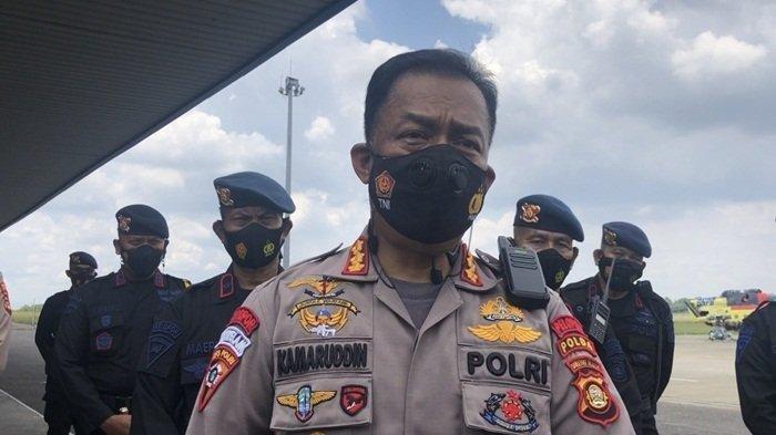 Karo Ops Polda Sumsel Kombes Pol Drs Kamaruddin di Lapangan Cargo Bandara SMB II Palembang Sabtu (25/09/2021).