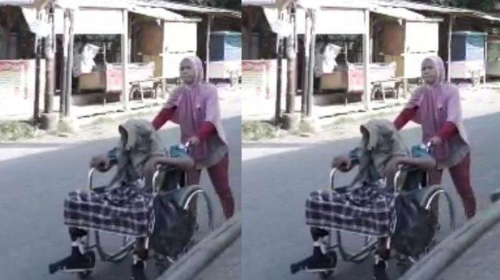 Kisah Bu Aan Diniyati (40) berjalan kaki sekitar 10 km pulang pergi mengantar suaminya cuci darah.