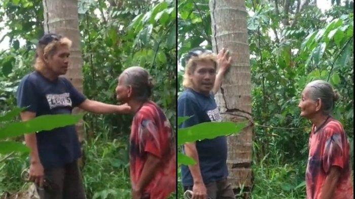 Tangkap layar video viral nenek Jaenab yang diduga curi kelapa dan terancam membayar ganti rugi Rp 6 juta.(