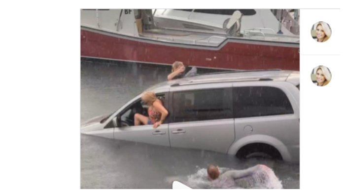 Mobil wisatawan tenggelam 2