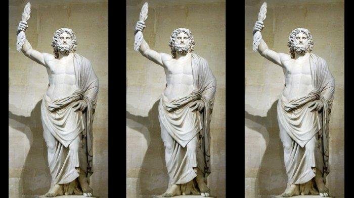 Patung Zeus di Louvre Museum, Paris, Prancis.