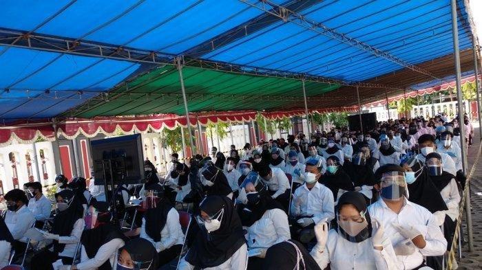 Peserta SKD CPNS Kota Yogyakarta di GOR Amongrogo, Selasa (28/9/2021)