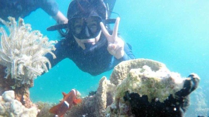 Wisata laut di Pulau Beras Basah, menyajikan warna-warni koral yang cantik untuk ditatap dengan snorkel.