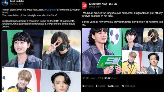 Rambut Jungkook BTS dapat banyak pujian media Korea Selatan