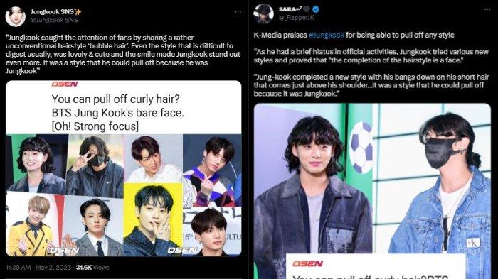 Rambut Jungkook BTS dapat banyak pujian media Korea Selatan