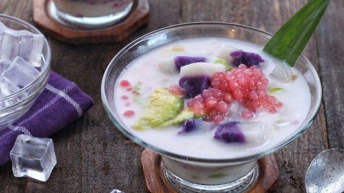 Ilustrasi es goyobod khas Bandung.