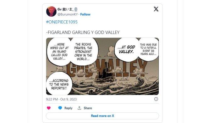 SPOILER One Piece chapter 1095: Fakta Mengerikan yang Dilakukan Naga Langit dalam Insiden God Valley