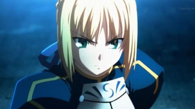 Saber dari Fate/Stay Night: Blade Works Tanpa Batas.
