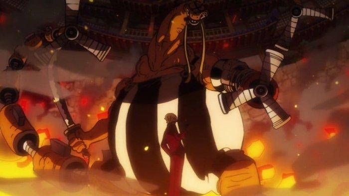 Sanji dan Queen dalam anime One Piece